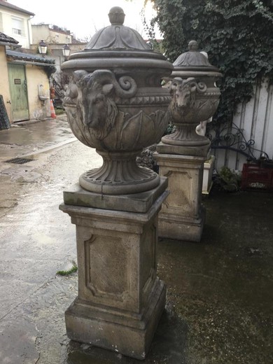 Large antique flowerpots