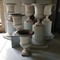 Vintage cast iron flowerpots