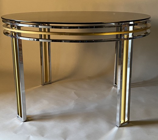 Antique chromed circle table