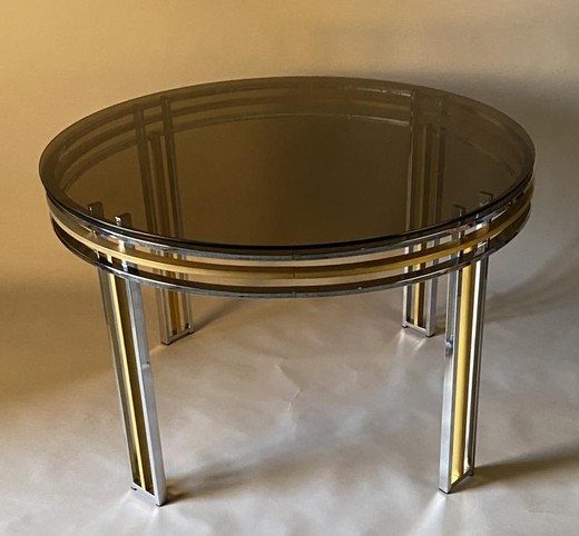 Antique chromed circle table