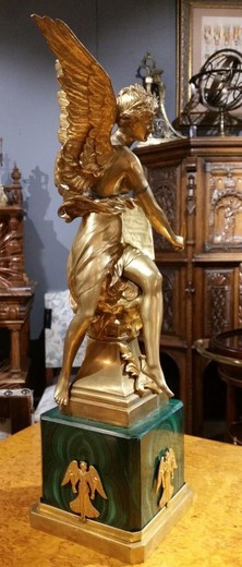 антикварная скульптура ампир из бронзы с золочением европа 19 век
