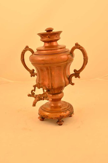 старинный самовар ваза вогнутая из меди, 1850 год