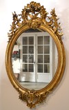 Antique oval mirror