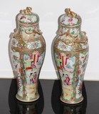 Pair Of Vases Cutlery Porcelain From China XIXth