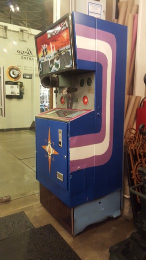 старинный Советский игровой автомат "Морской бой" из металла купить в Москве