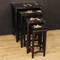 Set Of French Side Tables In Lacquered And Painted Chinoiserie Wood