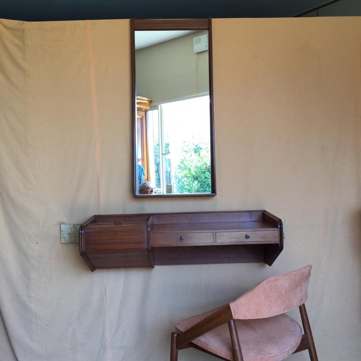 Scandinavian Hanging Desk With Armchair