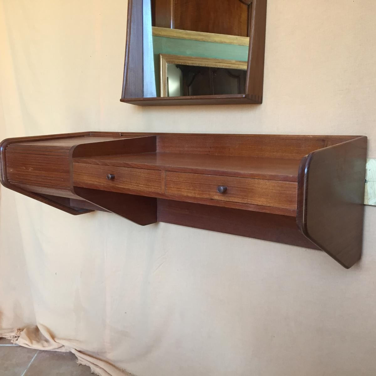 Scandinavian Hanging Desk With Armchair