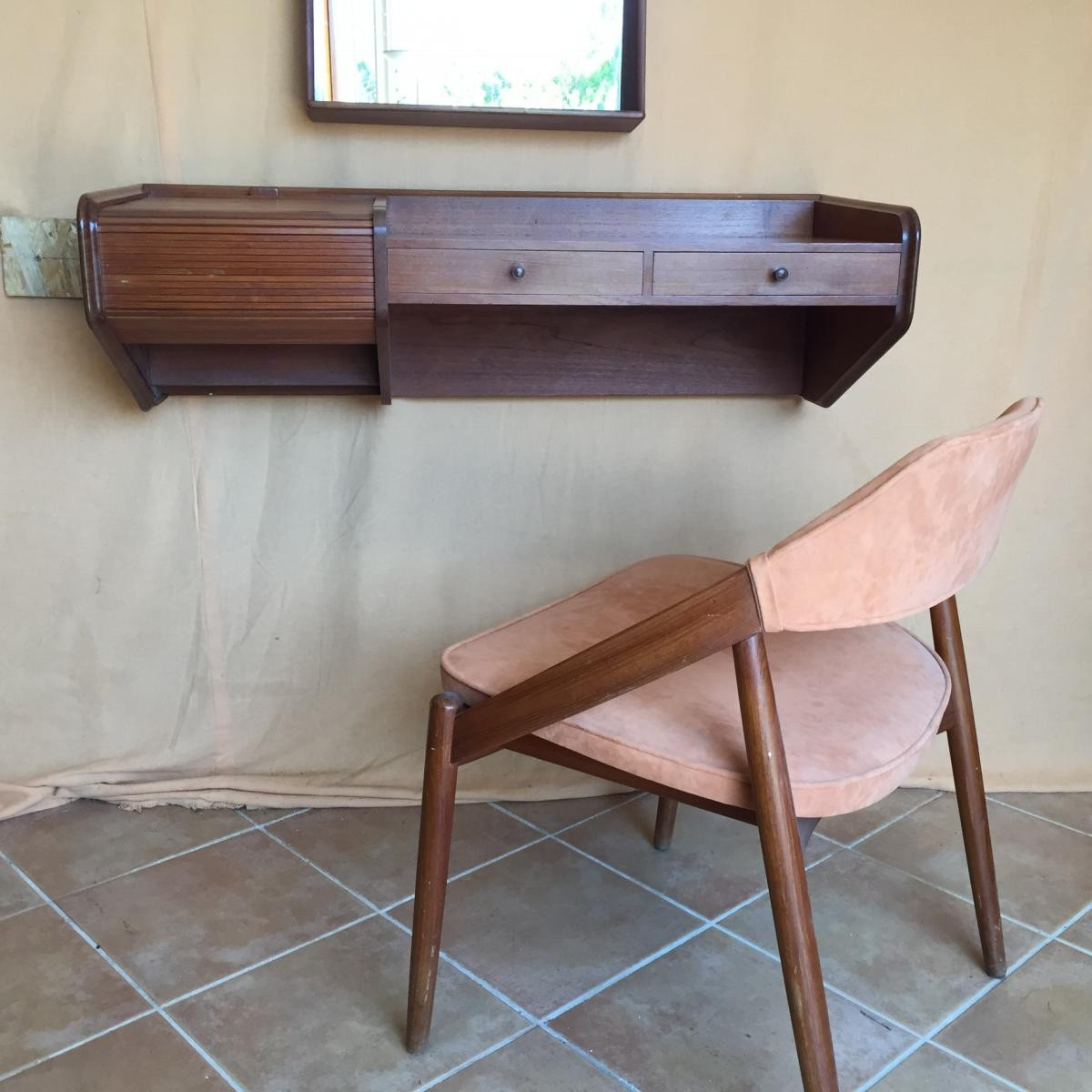 Scandinavian Hanging Desk With Armchair