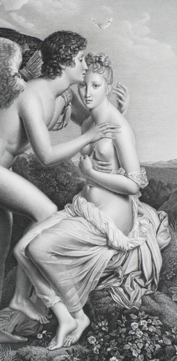 Psyche And The Amur Of After Gerard Engraved By Pradier