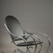 Chrome And Leatherette Rocking Chair In Thonet Style