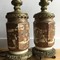 Antique pair faience Satsuma lamps