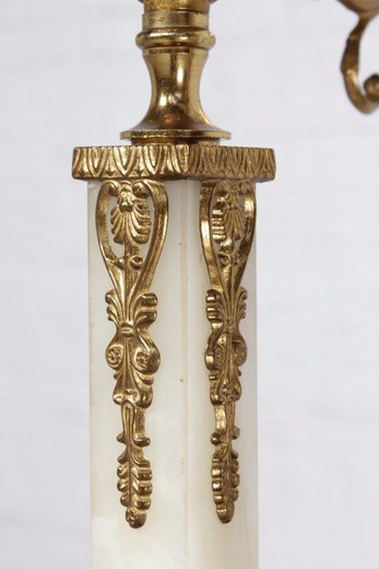 винтажная вешалка из золоченой бронзы и оникса в стиле Людовика XV купить в Москве