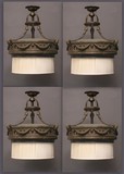 4 antique bronze lightings