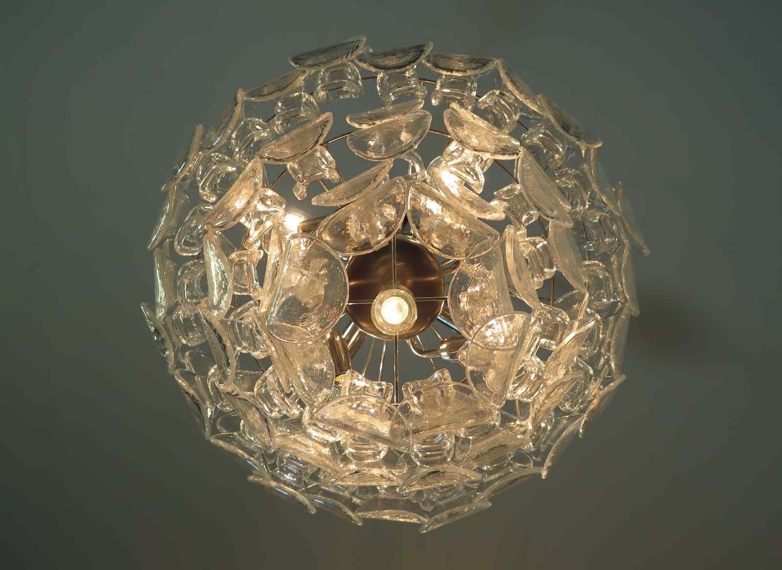 1970’s Huge Italian Murano Vintage chandelier - 96 glass - Vistosi style