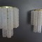 Pair of Italian vintage Murano Rostrato glass wall sconces in Barovier style