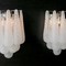 Pair of vintage glass petals drop wall sconce - by Mazzega