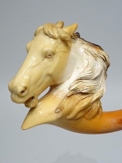 Антикварная пенковая трубка «Лошадь»