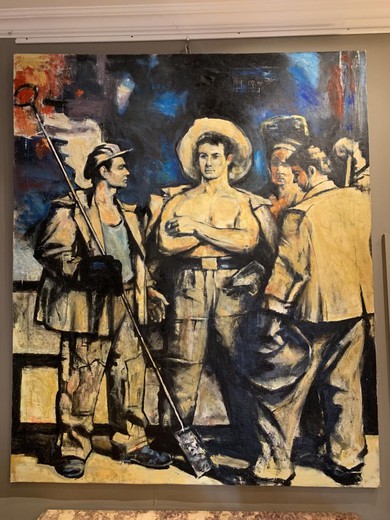 Картина 1930-х гг. "Сталевары"