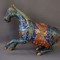 Антикварная скульптура «Боевая лошадь в доспехах»