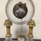 Antique bronze and crystal clock