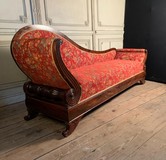 Mahogany meridienne sofa