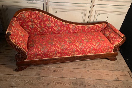 Mahogany meridienne sofa
