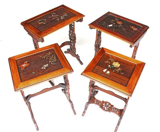 Set of four tea tables