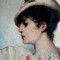 Antique painting "Portrait of a Fashionable Woman"