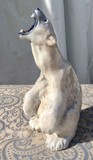 Antique porcelain sculpture of a white bear