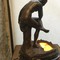 Antique sculpture-lamp "Looking into the water"