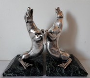 Antique bookends "Seals"