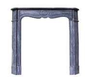 Antique grey marble Pompadour fireplace