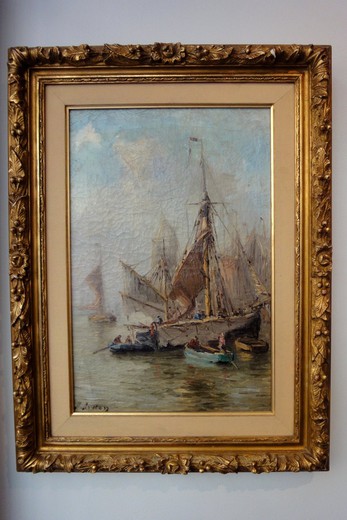 Painting "Sailboat at Dawn"