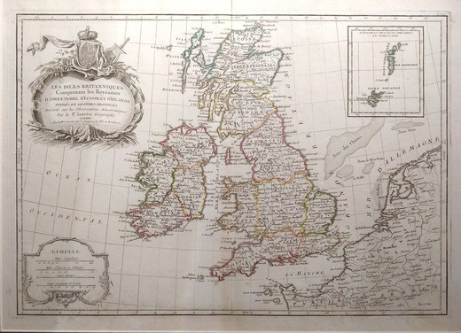 карта великобритании, острова великобритании гравюра, анткиварная гравюра великобритании, купить старинную гравюру, антикварная мебель