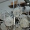 Vintage chrome and glass chandelier