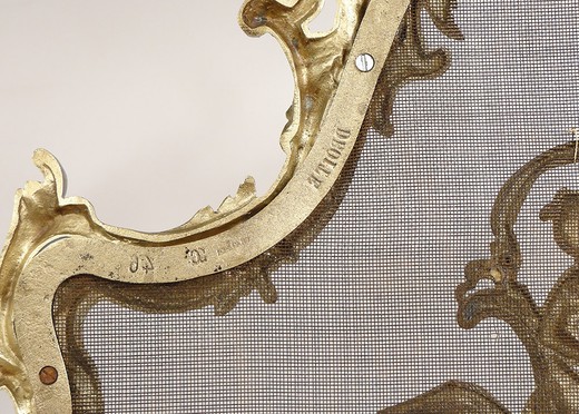 галерея старинных аксессуаров для камина из золоченой бронзы в стиле рококо в Москве