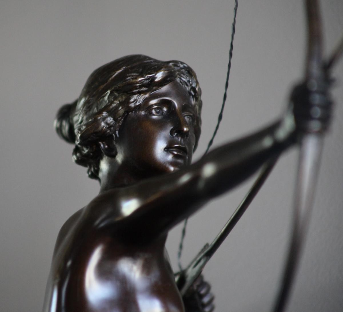 Antique Sculptural Composition "Amazon on a Horse"