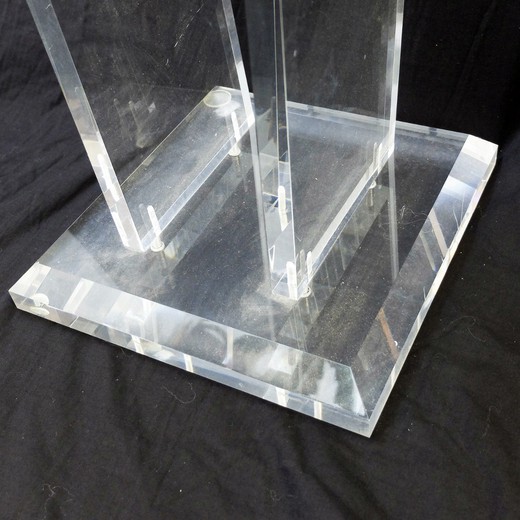 Vintage twin pedestals. Made of lucite. France, the 20th century.