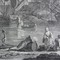 Antique engraving "On the Tiber"