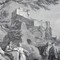 Антикварная гравюра «Вид на окрестности Байонна»