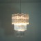 Large three-Tier Venini Murano Glass Tube Chandelier