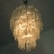 Large three-Tier Venini Murano Glass Tube Chandelier