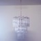 Large three-Tier Venini Murano Glass Tube Chandelier