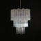 Large three-Tier Venini Murano Glass Tube Chandelier