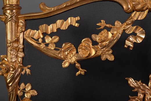 антикварная галерея каминных аксессуаров предметов декора и интерьера в стиле Наполеона III из золоченой бронзы в Москве