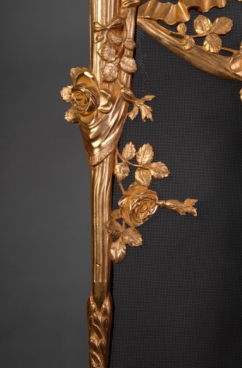 галерея старинных каминных аксессуаров предметов декора и интерьера в стиле Наполеона III из золоченой бронзы в Москве
