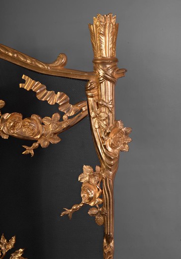 галерея винтажных каминных аксессуаров предметов декора и интерьера в стиле Наполеона III из золоченой бронзы в Москве