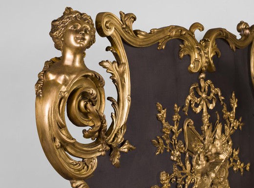 магазин винтажных каминных аксессуаров предметов декора и интерьера в стиле Людовика XV из золоченой бронзы в Москве