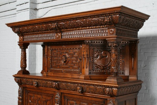 Antiquarian buffet in the Renaissance style. Made of oak. Europe, the XIX century.